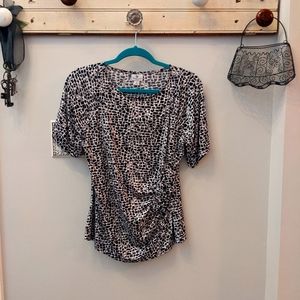 Short sleeve ruched top